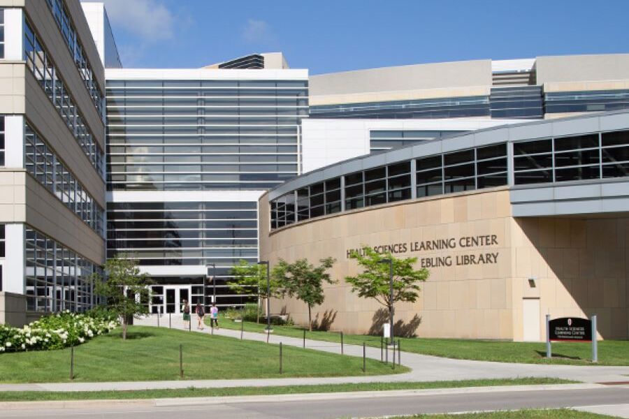 Health Sciences Learning Center building exterior. 