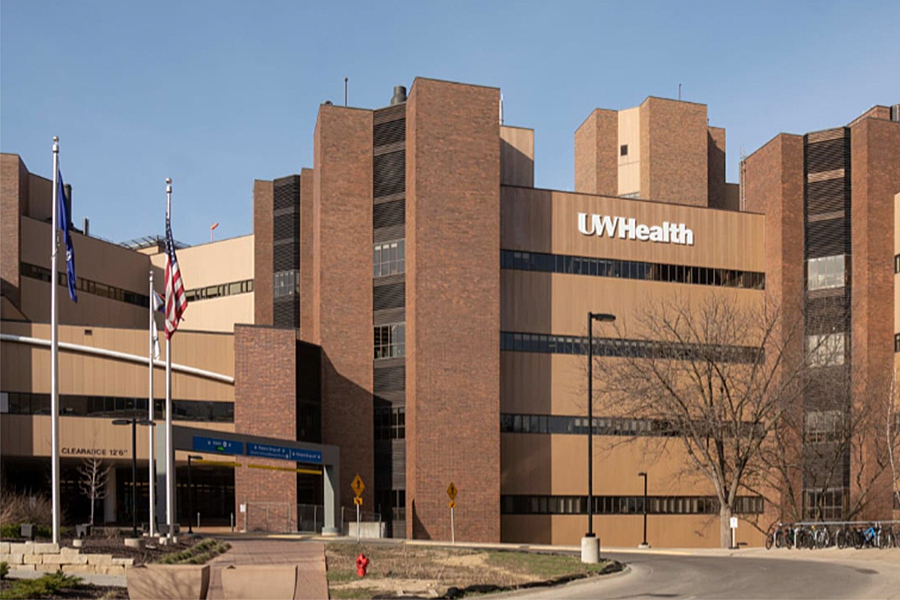 Exterior of the University Hospital.